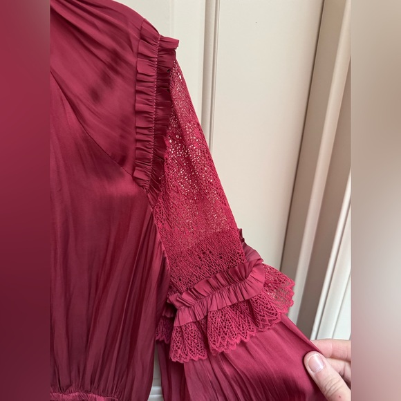 Current Air Long Sleeve Split Neck Dress - Picture 5 of 8